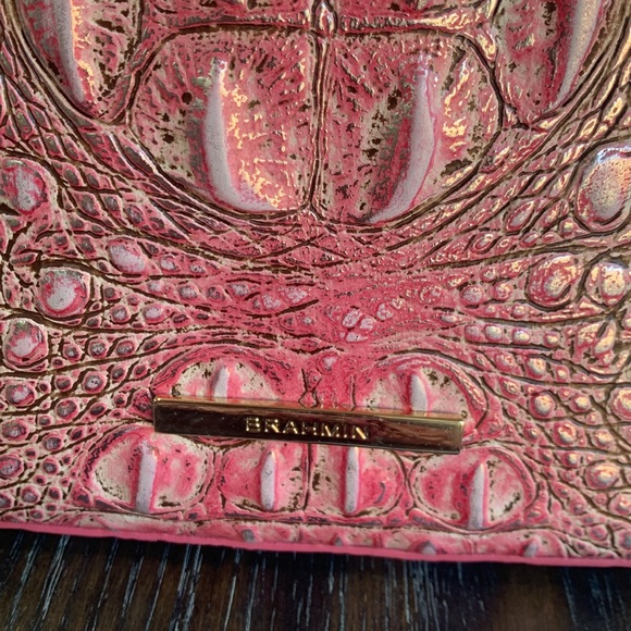 Brahmin Small Georgina Begonia Pink Minx Leather Crossbody NWT - Picture 3 of 8